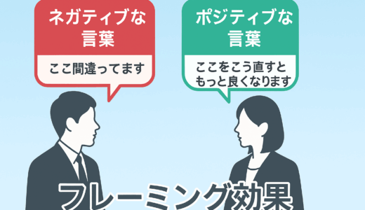 「言い方ひとつで人間関係が変わる！フレーミング効果で円滑コミュニケーション術」